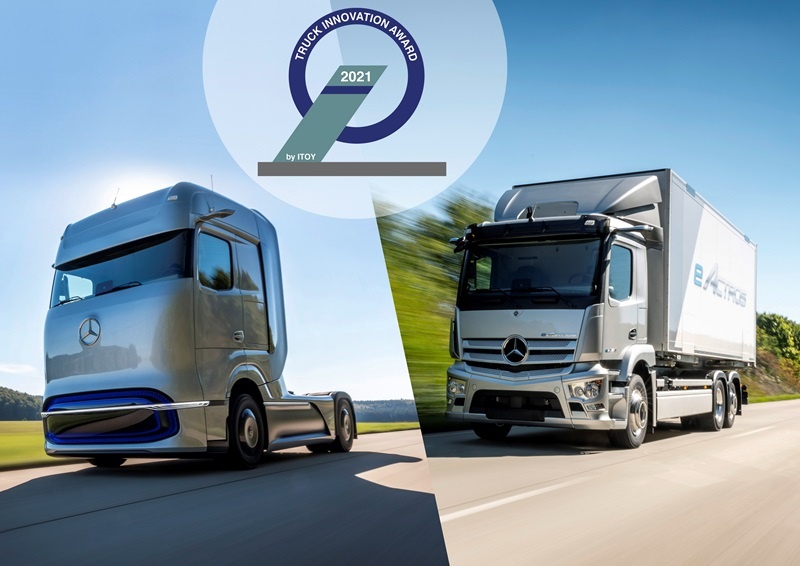Mercedes'in e-mobil ve elektrikli kamyonlarına 2021 İnovasyon Ödülü