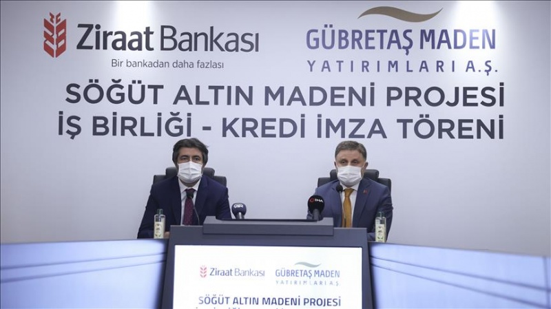 GÜBRETAŞ   ile Ziraat Bankası  Söğüt Altın Madeni Projesi   için iş birliği ve kredi sözleşmesi yaptı